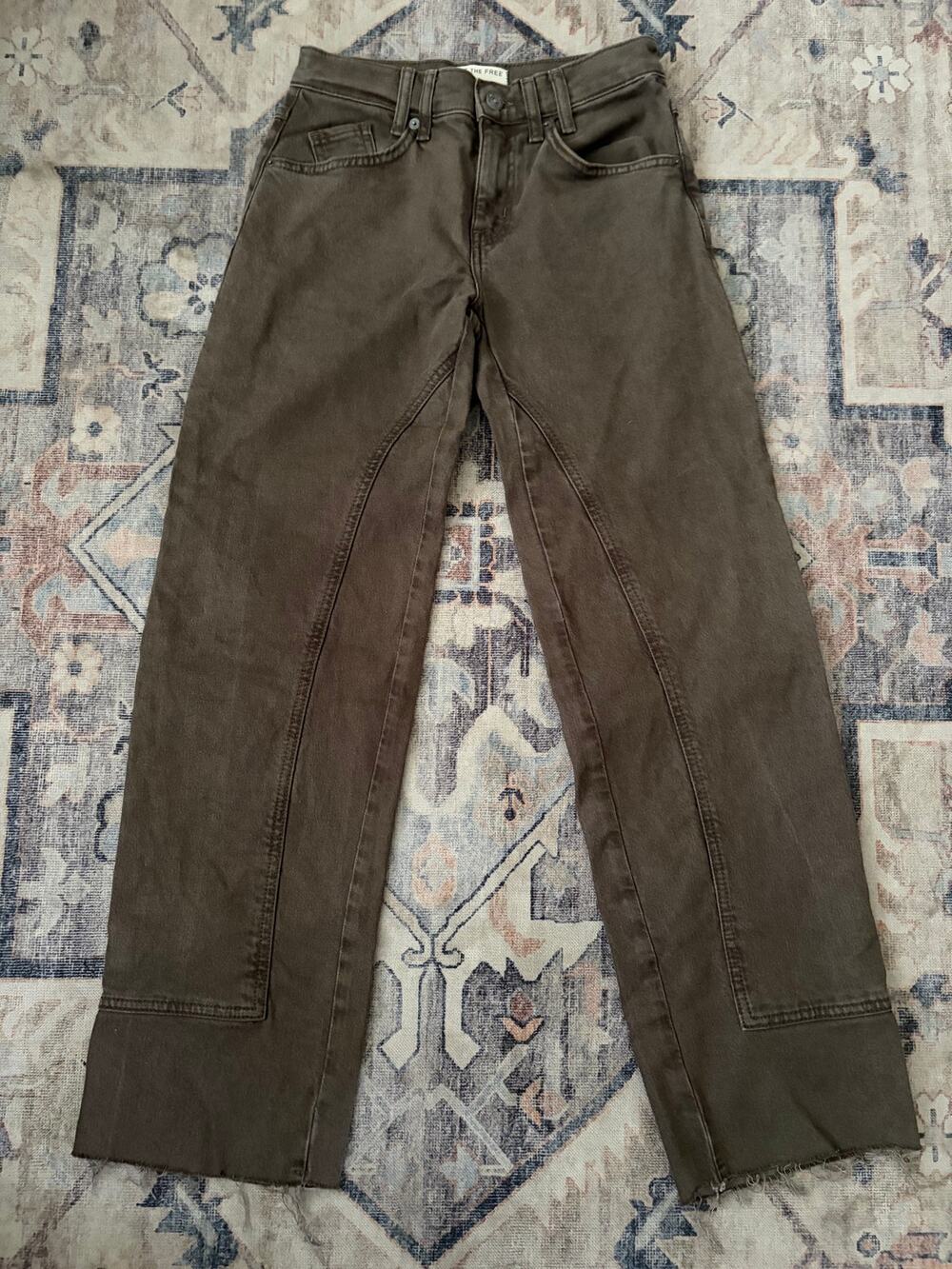 Free People We The Free Risk Taker Straight Pants Women 24 Brown